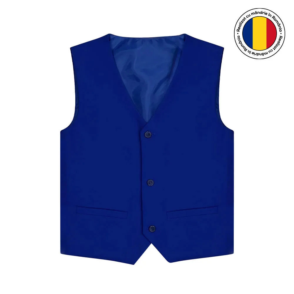 Vestă albastru royal - regal stofă clasică