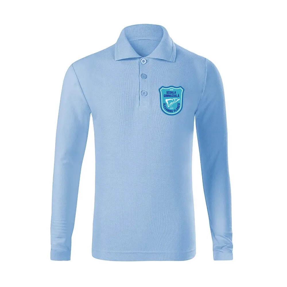 Tricou cu mânecă lungă și guler tip polo – Școala Gimnazială „Alexandru Vlahuță” Iași