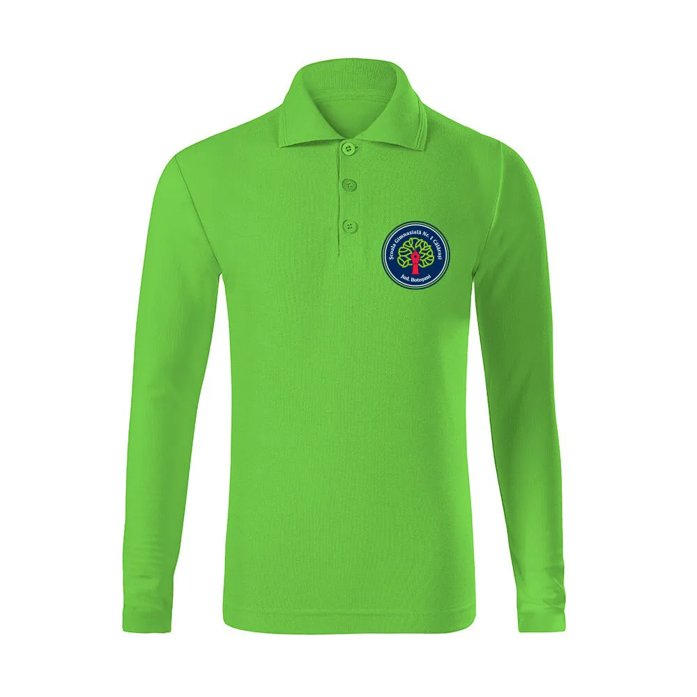 Tricou cu mânecă lungă și guler tip polo – Școala Gimnazială Nr.1 Călărași, Botoșani