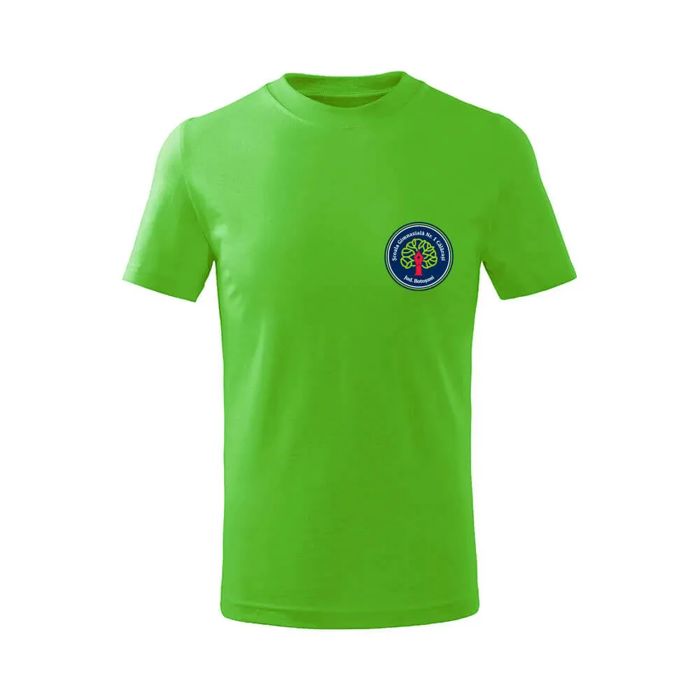 Tricou cu mânecă scurtă și guler rotund la baza gâtului – Școala Gimnazială Nr.1 Călărași, Botoșani
